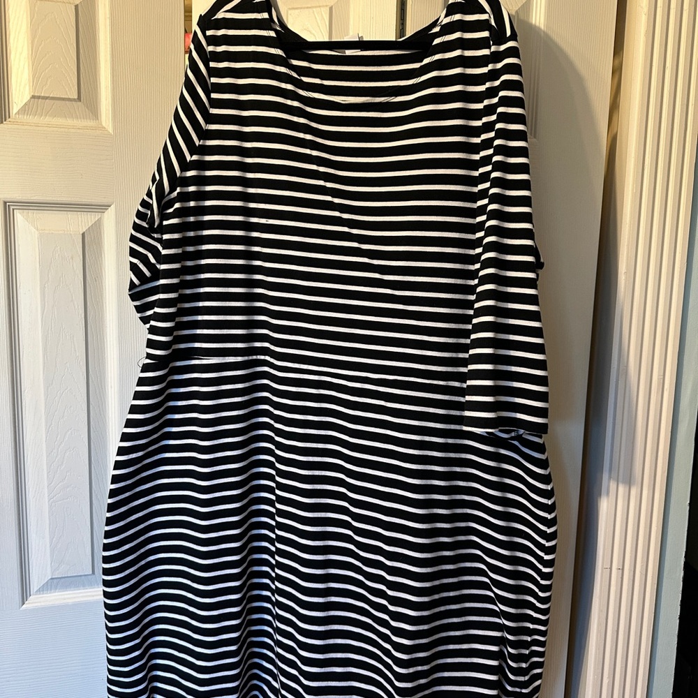 Black and White Striped Dress